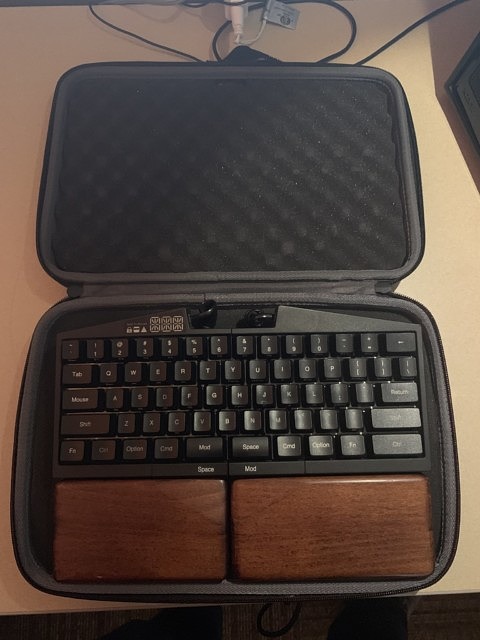 split keyboard carrying case