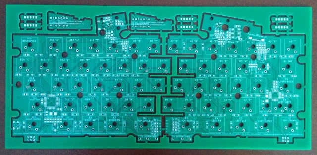The back of the PCB