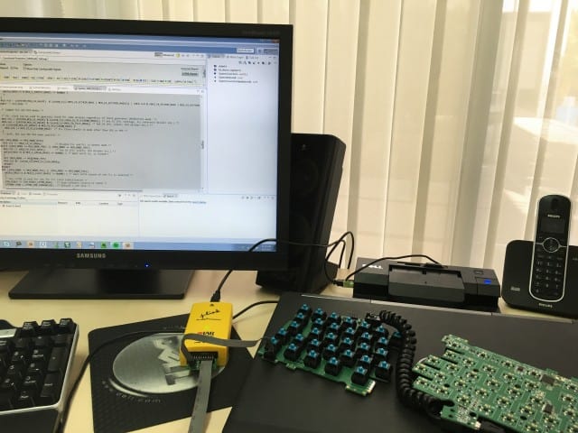 The new prototype sitting on Santiago’s desk