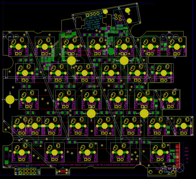 UHK PCB v6pre left semi-routed